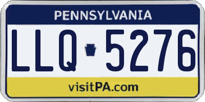 PA license plate LLQ5276