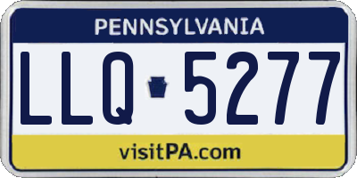 PA license plate LLQ5277
