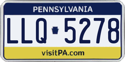 PA license plate LLQ5278