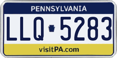 PA license plate LLQ5283