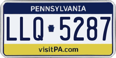 PA license plate LLQ5287