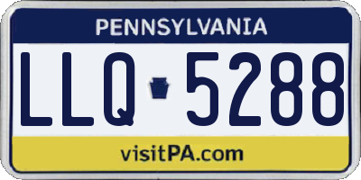 PA license plate LLQ5288