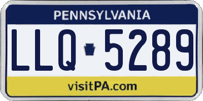 PA license plate LLQ5289