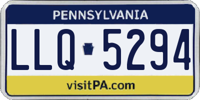 PA license plate LLQ5294