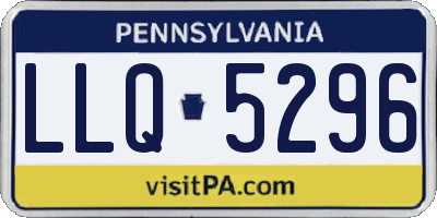 PA license plate LLQ5296