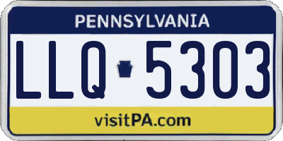 PA license plate LLQ5303
