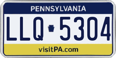 PA license plate LLQ5304