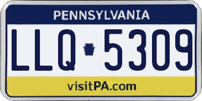 PA license plate LLQ5309