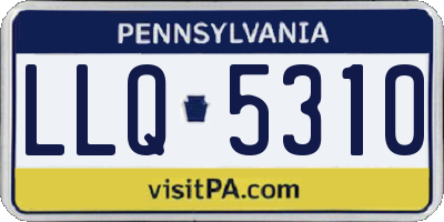 PA license plate LLQ5310