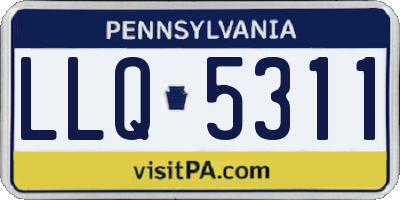 PA license plate LLQ5311