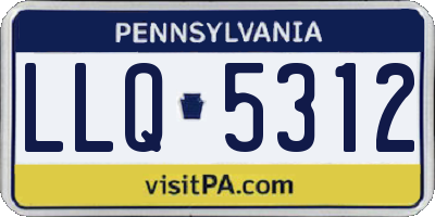 PA license plate LLQ5312