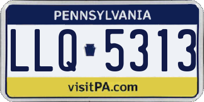 PA license plate LLQ5313