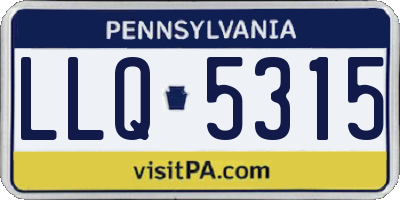 PA license plate LLQ5315