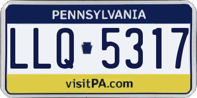 PA license plate LLQ5317