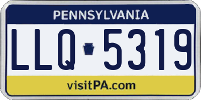 PA license plate LLQ5319