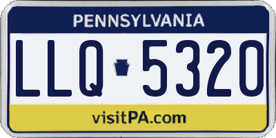 PA license plate LLQ5320