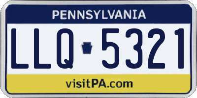 PA license plate LLQ5321