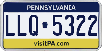PA license plate LLQ5322