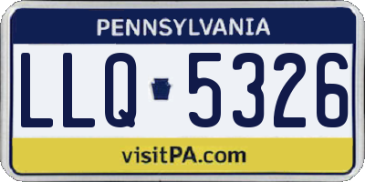 PA license plate LLQ5326