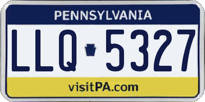 PA license plate LLQ5327