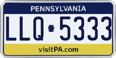 PA license plate LLQ5333