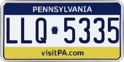 PA license plate LLQ5335