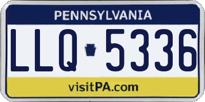PA license plate LLQ5336