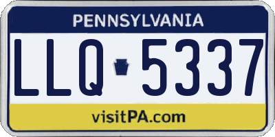 PA license plate LLQ5337