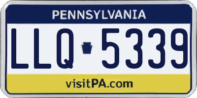 PA license plate LLQ5339