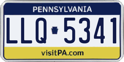 PA license plate LLQ5341