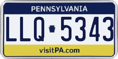 PA license plate LLQ5343