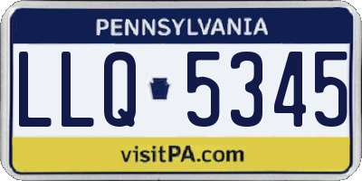 PA license plate LLQ5345