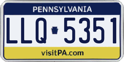 PA license plate LLQ5351