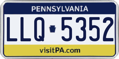 PA license plate LLQ5352