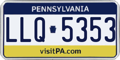 PA license plate LLQ5353