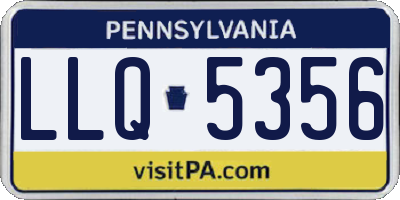 PA license plate LLQ5356