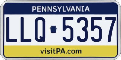 PA license plate LLQ5357