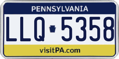 PA license plate LLQ5358