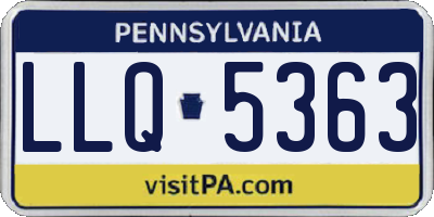 PA license plate LLQ5363