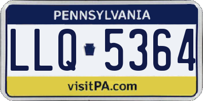 PA license plate LLQ5364