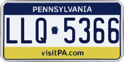 PA license plate LLQ5366
