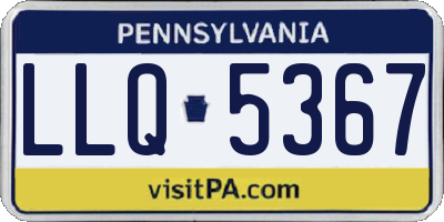 PA license plate LLQ5367