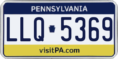 PA license plate LLQ5369