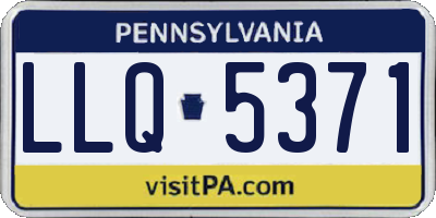 PA license plate LLQ5371