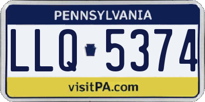 PA license plate LLQ5374