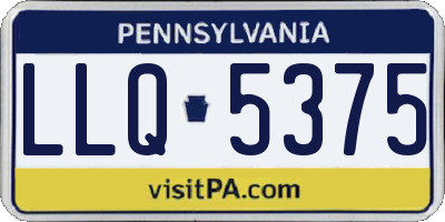 PA license plate LLQ5375