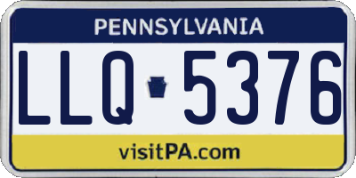 PA license plate LLQ5376