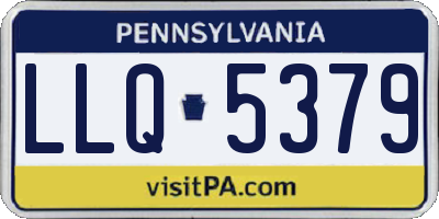 PA license plate LLQ5379