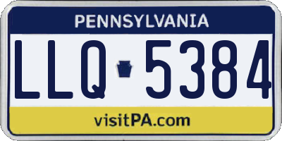 PA license plate LLQ5384