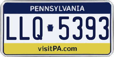 PA license plate LLQ5393